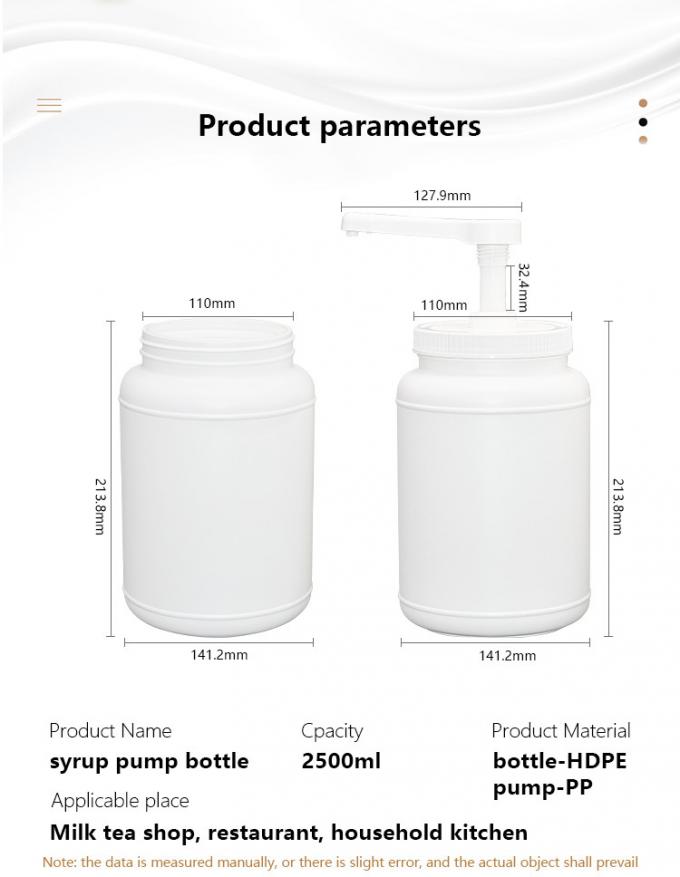 Round 3000ml Container Condiment Pump Dispenser For Chocolate Ketchup Sauce 1