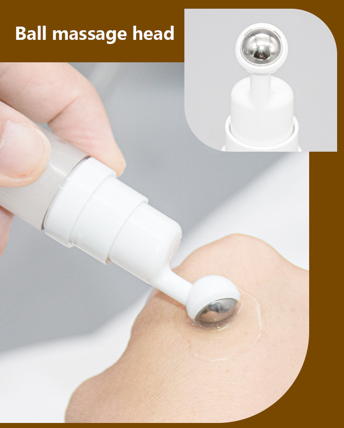 10ml 15ml PETG Roller Ball Massage Eye Cream Airless Pump Bottles Zinc Alloy Pump Head 0