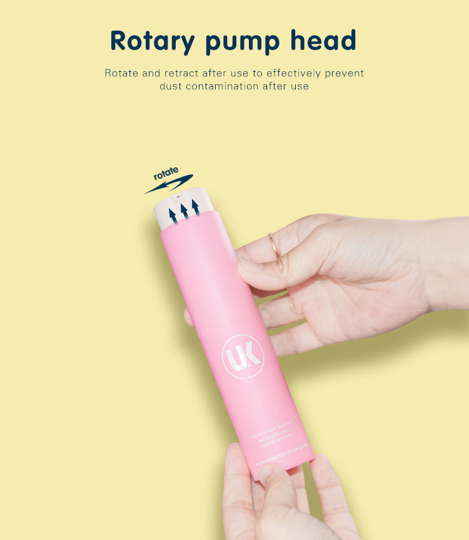 PP Rotary Airless Pump Bottles Refillable Packaging For Cosmetics Detachable Container 1