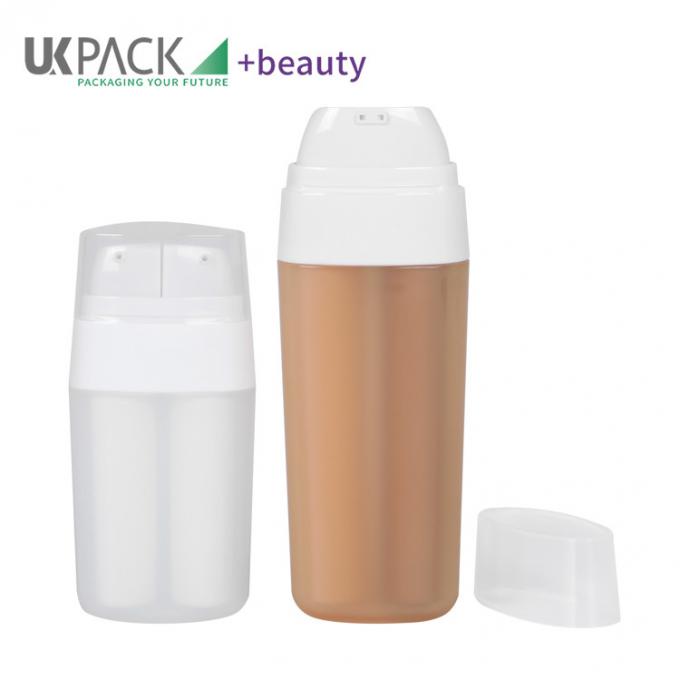 Dual Chamber Flat Airless PP Bottle 7.5ml*2 15ml*2 For Lotion Packaging 1