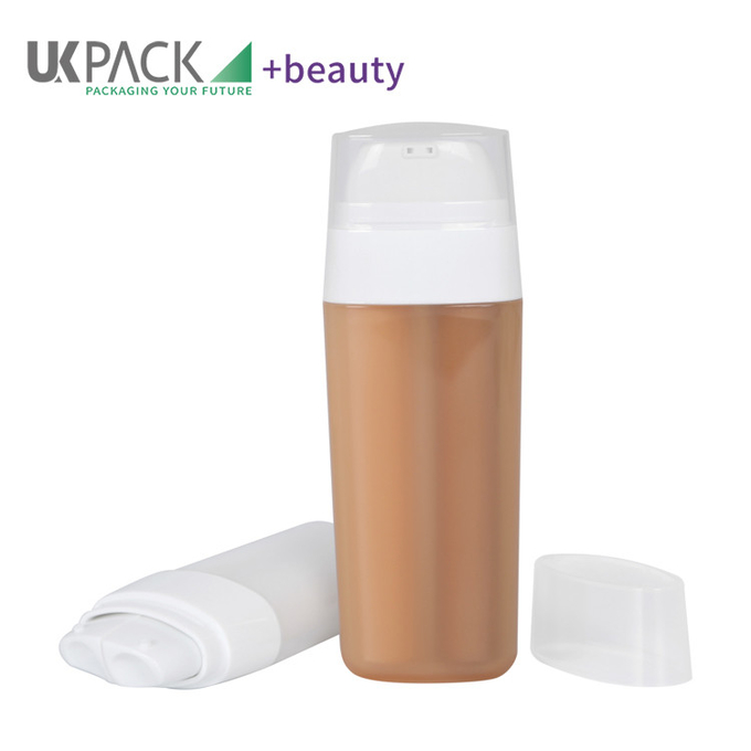 Dual Chamber Flat Airless PP Bottle 7.5ml*2 15ml*2 For Lotion Packaging 2