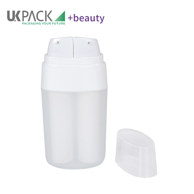 Dual Chamber Flat Airless PP Bottle 7.5ml*2 15ml*2 For Lotion Packaging 3