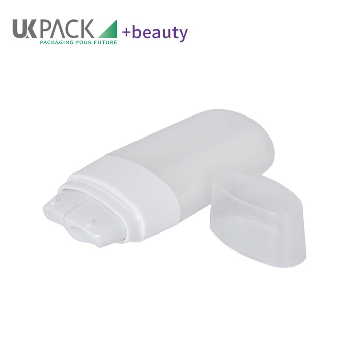 Dual Chamber Flat Airless PP Bottle 7.5ml*2 15ml*2 For Lotion Packaging 0