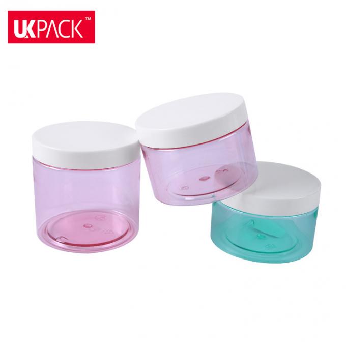 Frosted Clear Cosmetic Plastic Jars Big Size Facial Mask / Hiar Cream Jar UKC49 1