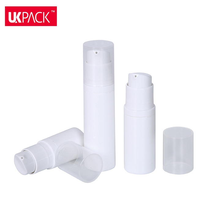 White Recyclable Pp Cosmetic Airless Pump Bottles For Eye Cream 5ml 10ml 15ml 0