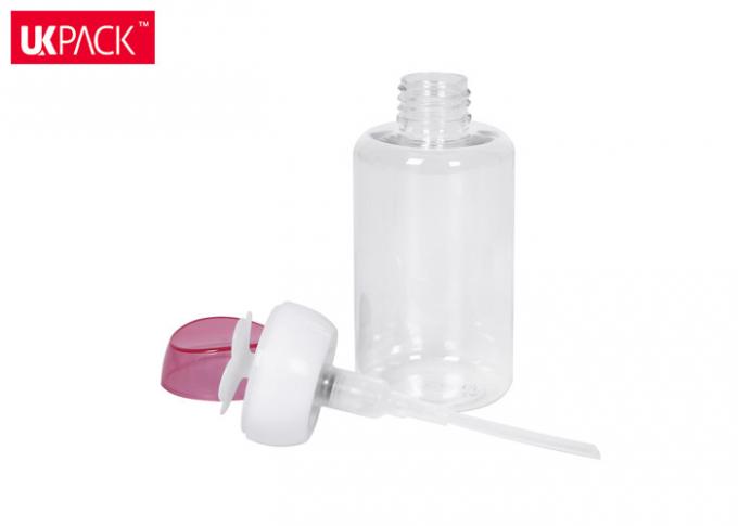 Push Down Empty Nail Polish Remover Pump Dispenser Cosmetic Transparent Bottle 200ml 1