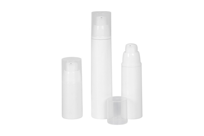 Bulk Round 15ml 30ml 50ml White Airless Pump Bottles 1