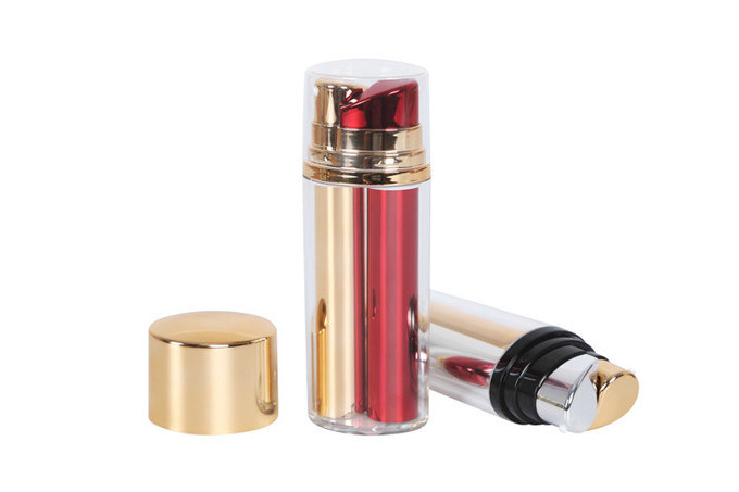 Customized Acrylic Sun Protection Airless Bottle Cosmetic Packaging Pump Double ChamberBottle 0