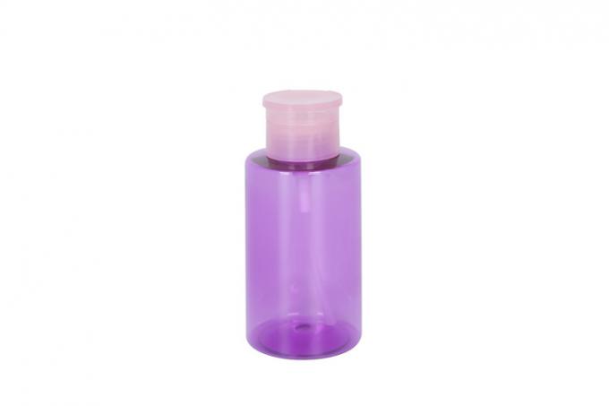 Push Down Transparent PET Nail Polish Remover Bottle 0