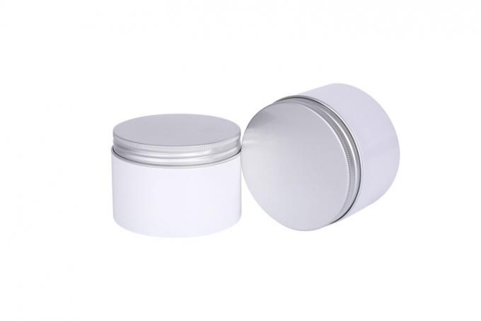 300g Leak Proof PET 65mm Cosmetic Cream Hair Jars With Silver Lid 1