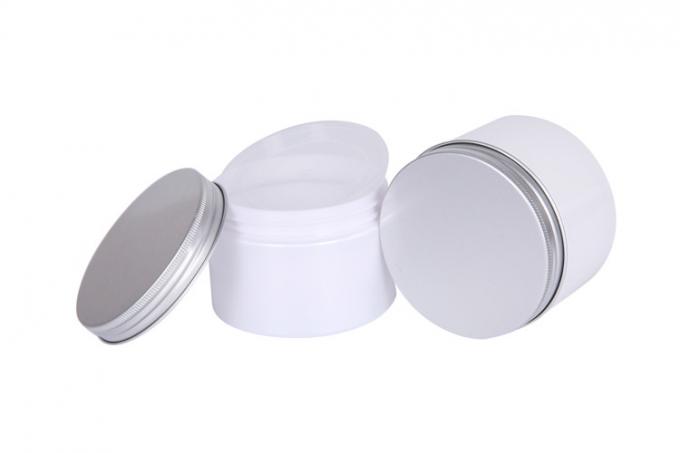 300g Leak Proof PET 65mm Cosmetic Cream Hair Jars With Silver Lid 0