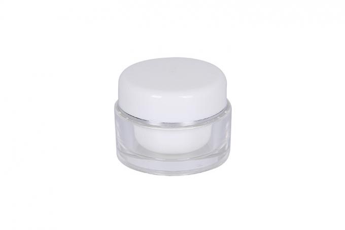 Acrylic Round Clear 5g Mini Cosmetic Containers Od 32mm For Trial Packaging 1