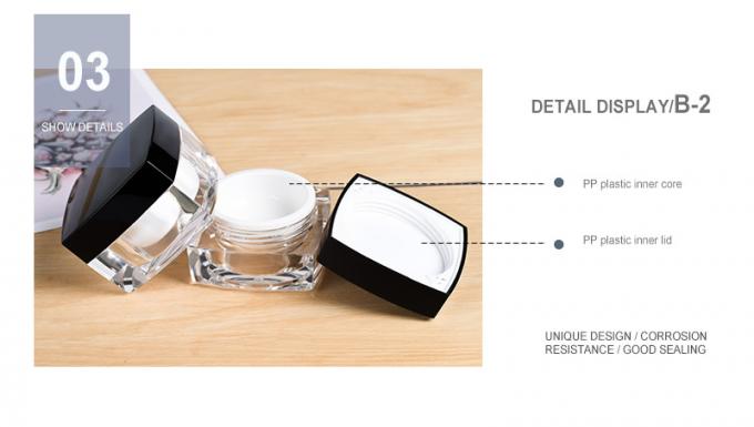 5ml Double Wall Pmma Empty Cream Containers Od 34mm 3