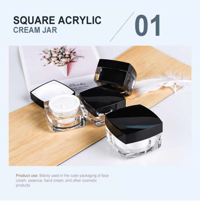 5ml Double Wall Pmma Empty Cream Containers Od 34mm 2