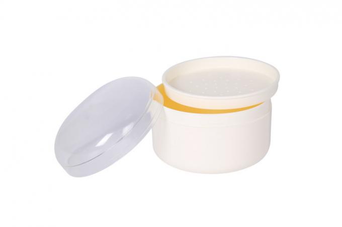 Capacity 120 G Talcum Powder White Cream Jar With Sifter 0
