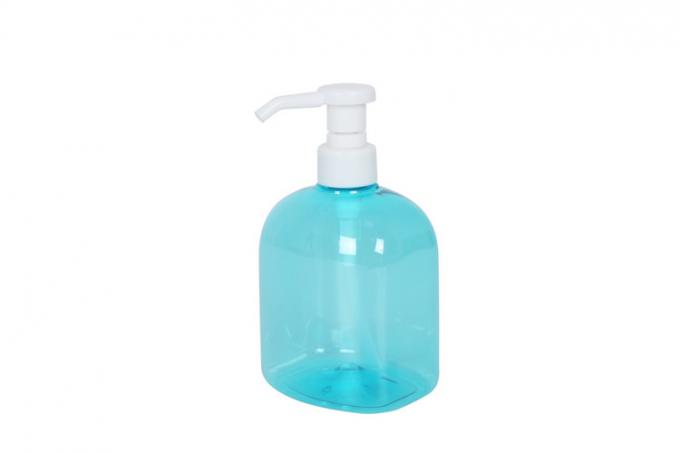 Shampoo Pump Bottle Plastic Dispenser Bottle 500ml Blue PET Round Lotion Hand Soap 1