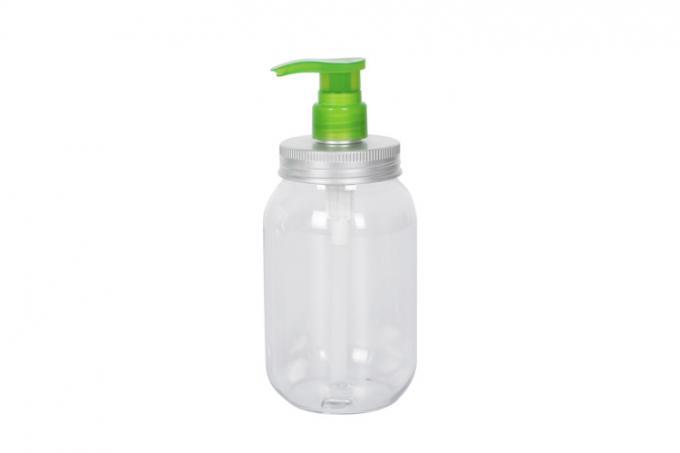350ml 450ml 650ml Pump Sanitizer Bottle Transparent PET 2.0cc Foam Soap Aluminum Lid 0