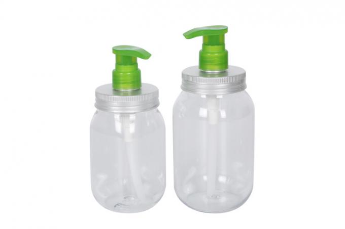 350ml 450ml 650ml Pump Sanitizer Bottle Transparent PET 2.0cc Foam Soap Aluminum Lid 1