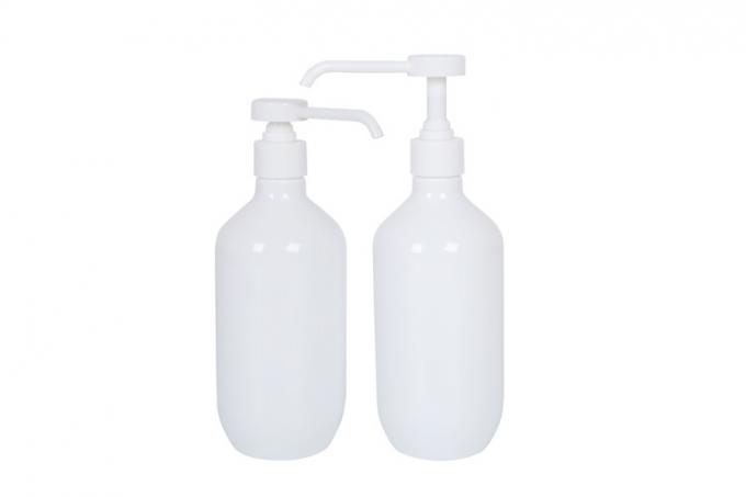 White Empty PET 16oz Shampoo Hair Pump Bottle Hand Sanitizer Pump Bottle Long Nozzle 1