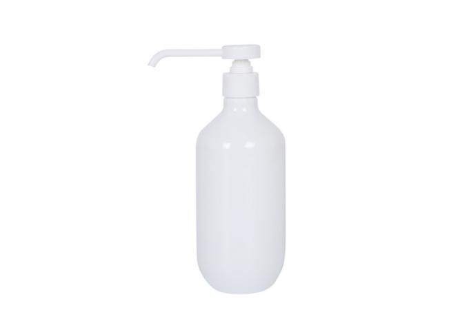 White Empty PET 16oz Shampoo Hair Pump Bottle Hand Sanitizer Pump Bottle Long Nozzle 0