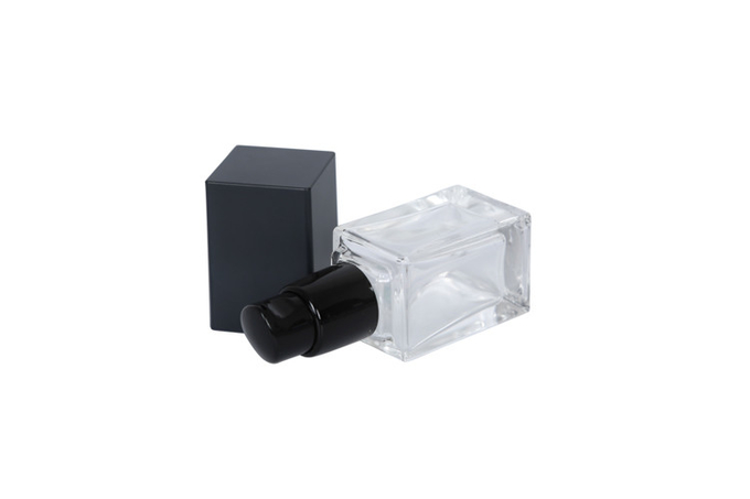 Transparent Square Makeup OD32mm Foundation Glass Bottle 20ml 30ml Cosmetic Primer Dispenser 0