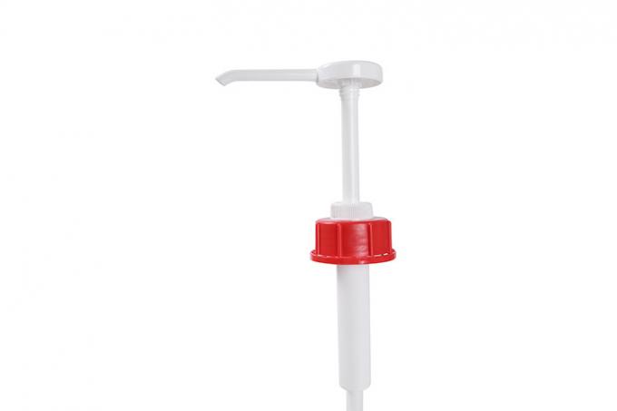 UKR30 57mm Closure 15cc 30cc Red Plastic Ketchup Sauce Dispenser Pump of Pilfer Proof Closure Design 0