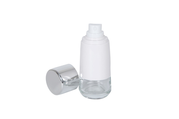 Special Shape 50ml Cosmetic Pump Bottle / Airless Foundation Bottle 1