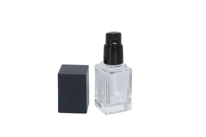 Airless Square Style Cosmetic Pump Bottle 20ml 30ml 0
