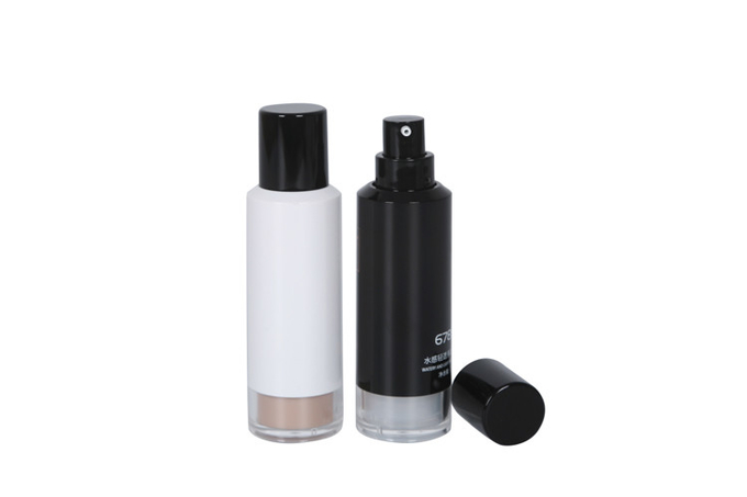 Cylinder 30ml Acrylic Makeup Liquid Foundation Bottle For Concealer 0