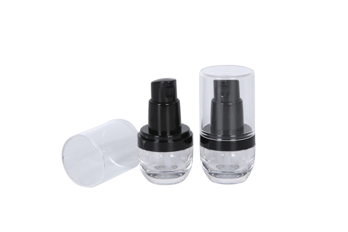 Sunscreen Makeup Foundation Bottle 15ml Round Glass Travel Sized 0