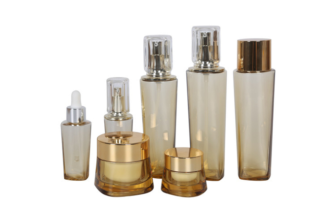 Gradient Color PETG 50ml 150ml 200ml Lotion Toner Bottle 15g 50g Cream Jar Cosmetic Skincare suit Set 1