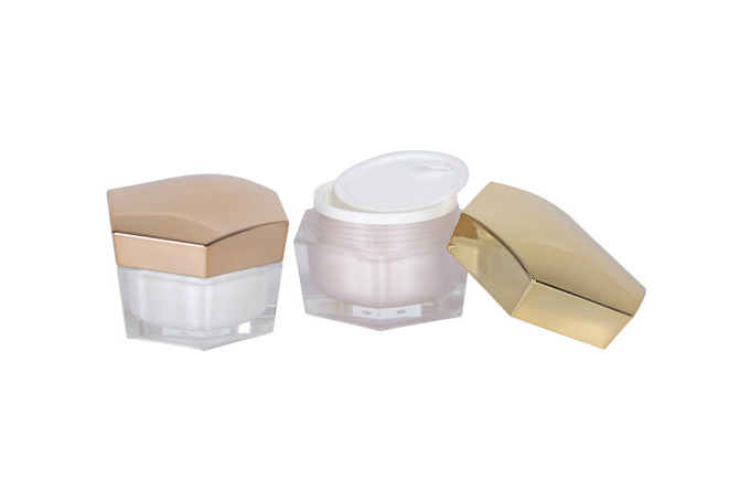 30/50/60/120/170ml Plastic Cosmetic Bottle Set With Cream Jar Skin Care Hexagon Cream Jar Empty Lotion Serum Bottle 1