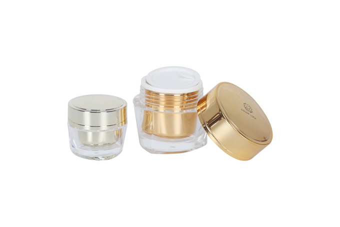 Popularity Gold Cosmetic Packaging Set 150/200ml PETG Toner Bottle Lotion Bottle 15/50g Acrylic Cream Jar 1