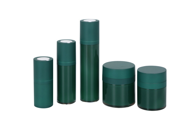 New Style Cylindrical Rotating Airless Up And Down Cosmetic Lotion Pump Bottles Family Bottles Airless Cream Jar 0