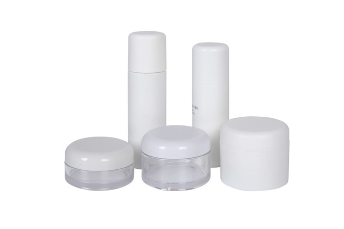 White PP PET 80ml 100ml 120ml 150ml Lotion Bottle PETG 60g 100g Cream Jar Cosmetic Personal Care Set 0