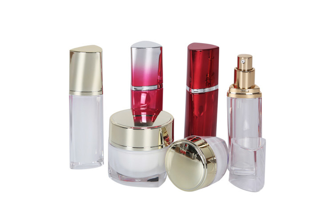Free Sample OEM Face body Care Gift Set 15ml Color Customized Acrylic Lotion Bottle 15/50g Luxury Cream Jar Skincare Set 0