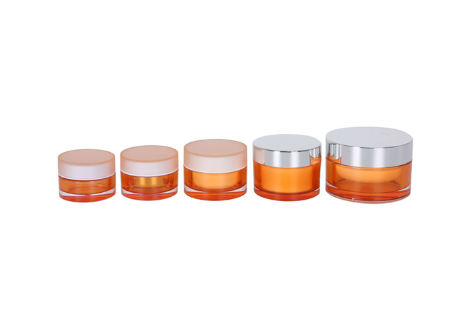 Cylindrical Cosmetic Packaging Personal Skincare Acrylic Lottle Sets 6pcs 15/30/50/100/120ml Facial Lotion Serum Bottle 1