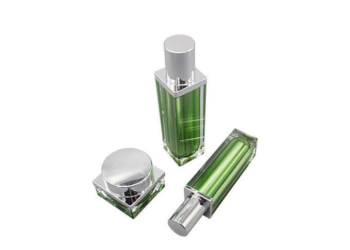 Elegant Cosemtic Skincare Acrylic Packaging Set 30g 50g Cream Jar 30ml 60ml 100ml 120ml Lotion Bottle 3