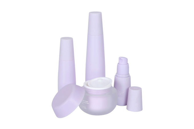 30/50/100ml Light Bulb Shape HDPE Plastic Lotion Bottles And 50g Acrylic Cream Jar Color Custom Facial Skincare Gi 0