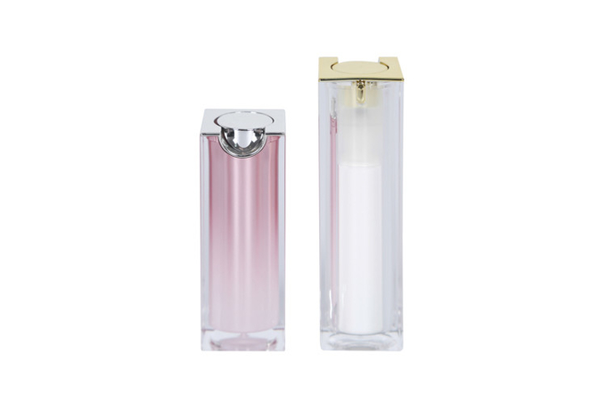 Sauqre Acrylic Lotion Bottle 50ml Heavy Wall 80g Cream Jar Cosmetic Packaging Set 0