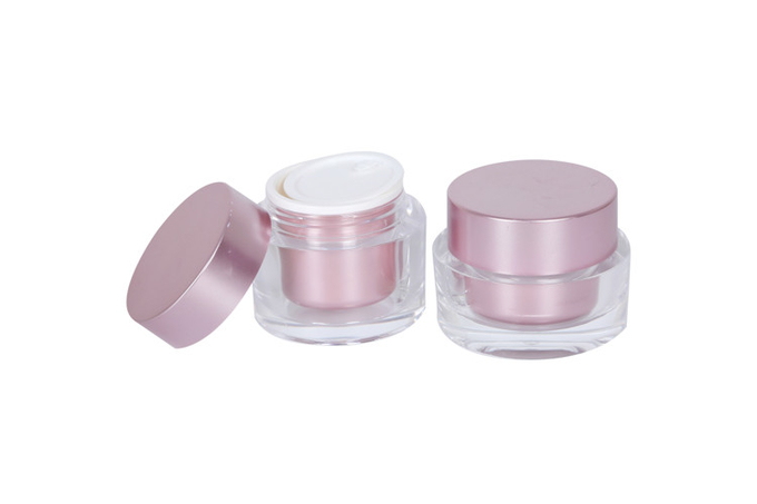 Heavy Wall Acrylic Airless Lotion Bottle 50ml With Pump Cosmetic Packaging Set Jar 50g 0
