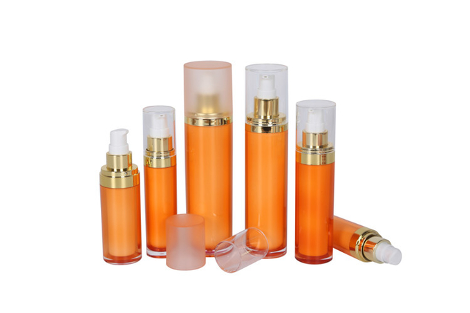 Cylinder Shape Cosmetic Pump Bottle Packaging Skincare Set 1