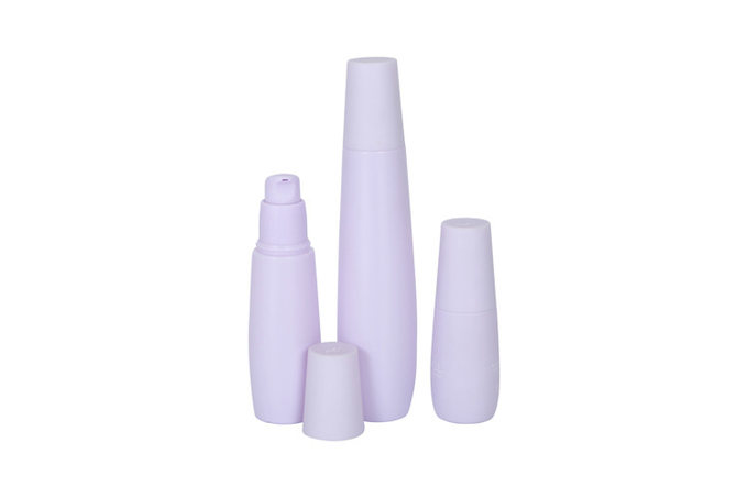 Bulb Shape PE Cosmetic Pump Bottle 100ml Acrylic Skincare Set packaging 0