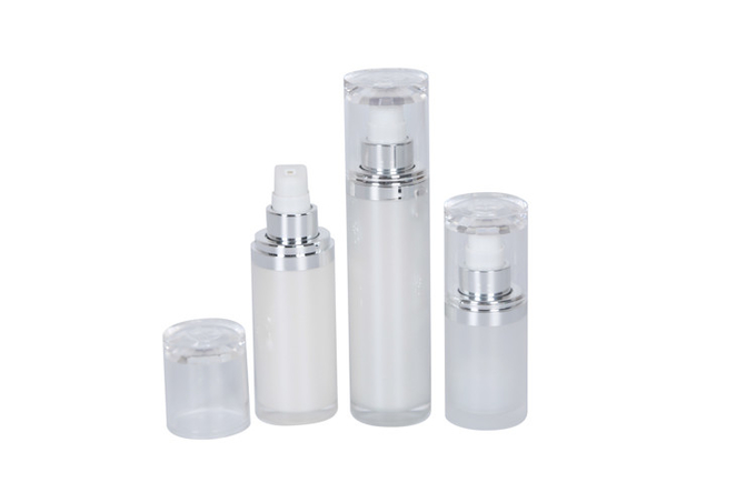 Heavy Wall Acrylic Lotion Bottle Round Cream Jar 30g Skincare Cosmetic Set 1