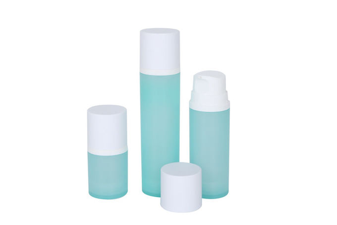 BPA Free Matte Cylinder PETG Airless Lotion Bottle Skincare Cosmetic Packaging 0