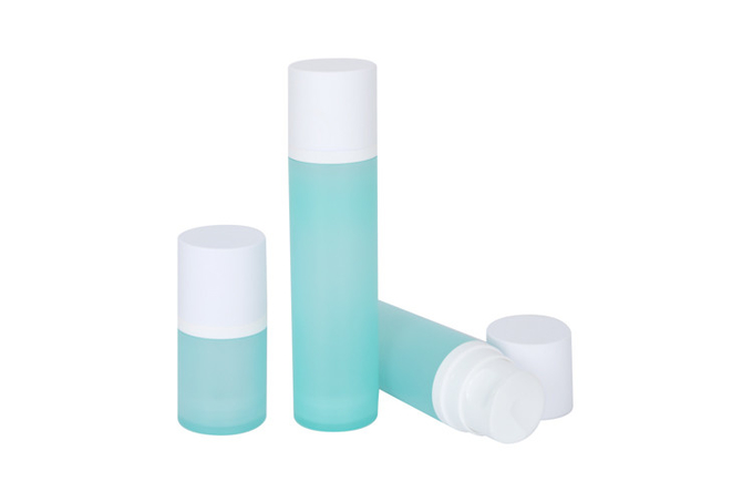 BPA Free Matte Cylinder PETG Airless Lotion Bottle Skincare Cosmetic Packaging 2