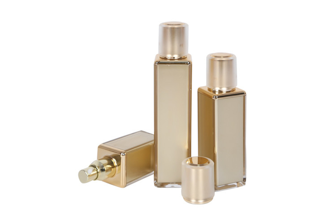 Heavy Wall Cosmetic Pump Bottle Packaging Skincare Set Square Cream Jar 30g 0
