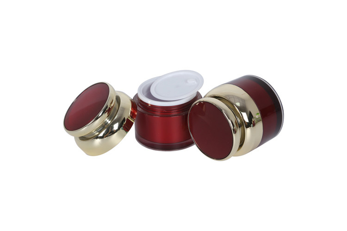 Round PMMA Cosmetic Packaging Set 50ml Skincare Cream Lotion Bottle 1
