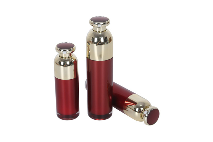 Round PMMA Cosmetic Packaging Set 50ml Skincare Cream Lotion Bottle 0