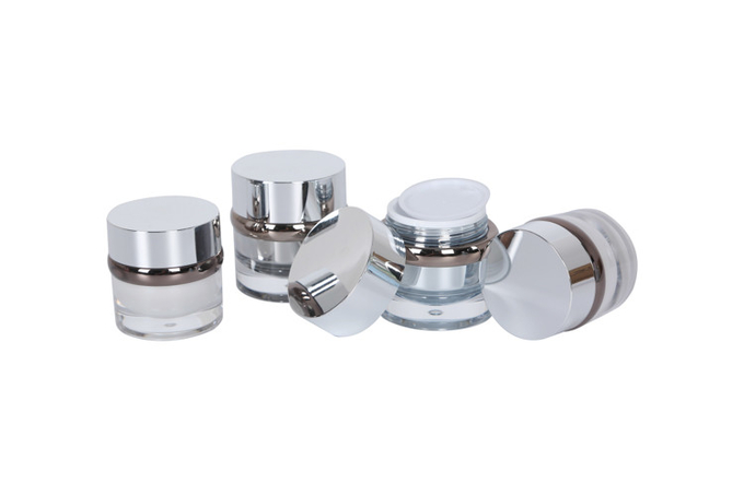 150ml PMMA Cosmetic Pump Bottle With Face Cream Jar Daily Skincare Set 0